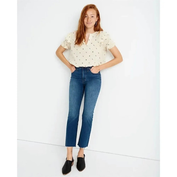 Madewell Cali Demi-Boot Jeans in Preston Wash: Raw-Hem Edition - Picture 1 of 5
